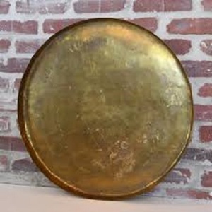Attractive Design BRASS <b>Serving</b> <b>Tray</b> with Decorative Brass <b>Round</b> Dinnerware <b>Serving</b> <b>Tray</b> Hot Sale Kitchenware <b>Serving</b> <b>Tray</b> - Product Image 1