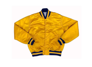 Blouson aviateur universitaire en satin doré vintage pour hommes vêtements d'extérieur en toile légère broderie personnalisée Style Streetwear Camouflage - Product Image 4