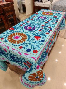 Embroidered Colorful Suzani <b>Throw</b> Indian Cotton Blanket Wall Hanging Bedding Bedspread <b>Double</b> <b>Bed</b> Cover <b>Throw</b> Blanket - Product Image 4