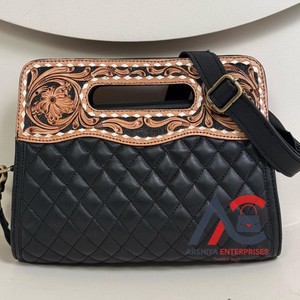 Customization Services Direct From Factory Hand Tooled <b>Quilted</b> Leather High-grade Crossbody Handled Bag Luxury Shoulder <b>Handbags</b> - Product Image 1