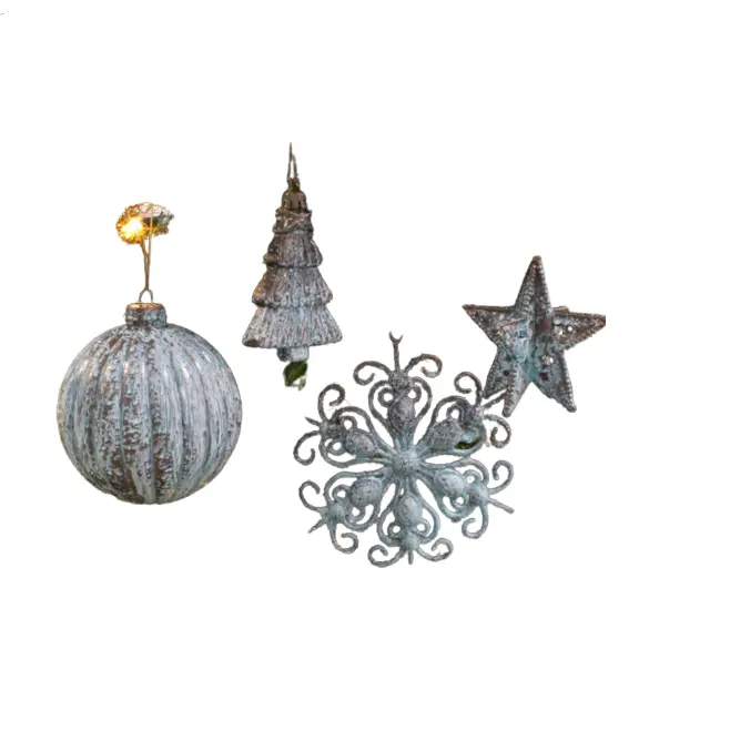 Duurzaam In Gebruik Kerst Hangende Ornamenten Metalen Ornamenten Voor Decoratie Kerstdeur Bel Voor Poorten Smeedijzeren Poort