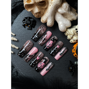 Arte de uñas postizas con diseño de hechizo de calabaza de Halloween - Product Image 2