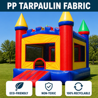 Château gonflable coloré facile à installer pour les jeux en plein air, usage commercial