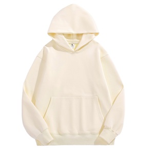Sudaderas con capucha de lana de alta calidad 62.5% suéter de algodón de manga larga suelta Color sólido 480gsm bolsillos con capucha Tops de invierno sudaderas con capucha Casuales - Product Image 6