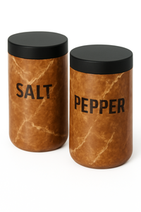 Venta caliente de mármol Sal y pimienta Frascos de almacenamiento con tapas de acero inoxidable Nueva llegada Diseño elegante para uso en la cocina al por mayor - Product Image 2