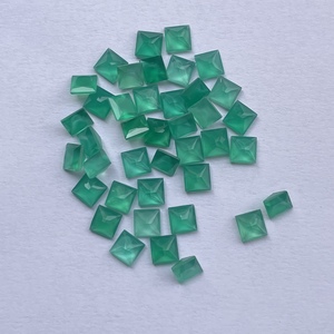 6mm 8mm 10mm Natural verde ónix facetado cuadrado princesa corte calibrado piedra preciosa suelta venta al por mayor IGI certificado genuino Alibaba - Product Image 2