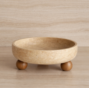 ชามหินอ่อน Travertine หรูหราสำหรับตกแต่งห้องน้ำ สไตล์สปา ใช้เก็บของบนโต๊ะเครื่องแป้ง และตกแต่งบ้านสไตล์โมเดิร์น ชามอเนกประสงค์สุดหรู - Product Image 4