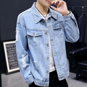 Chaqueta Vaquera de Mezclilla para Hombre, Chaqueta de Otoño Invierno, Chaqueta de Manga Larga, Chaqueta Informal de Moda para Hombre, Ajustada, Estilo Urbano - Product Image 3