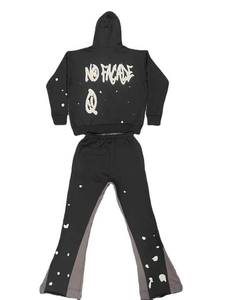 Conjunto Deportivo de Dos Piezas para Hombre, de Algodón de Alta Calidad, Pantalones Jogger con Capucha y Manga Larga, con Diseño de Estampado de Anime Sólido para la Temporada de Invierno - Product Image 4