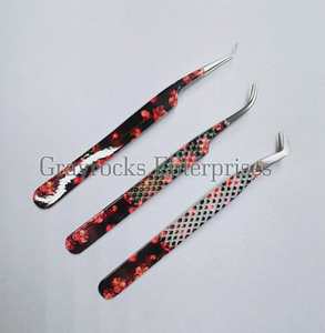 Pince à épiler d'extension de cils imprimée en papier professionnel de vente chaude - Product Image 2