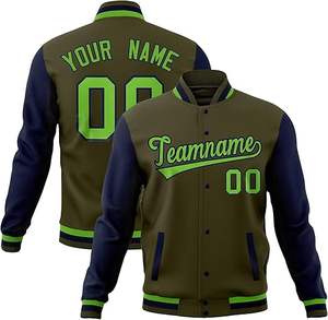 Vestes universitaires personnalisées pour hommes avec impression de numéros Vêtements de sports d'hiver Letterman tendance Grande taille en cuir et tissu en jersey - Product Image 1