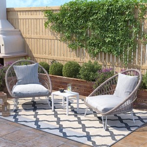 Table carrée d'extérieur moderne en aluminium pour jardin, patio, piscine, table d'appoint blanche résistante aux intempéries, design léger, décoration intérieure - Product Image 3