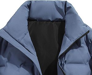 OEM fabricant pakistanais personnalisé lâche imperméable à l'eau gaufré Streetwear doudounes manteau d'hiver pour hommes col montant avant - Product Image 3