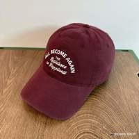 Casquette de baseball unisexe à calotte souple, style vintage, visière courbée, sangle arrière réglable, lettres brodées sur le devant, style décontracté urbain, casquette de papa