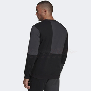 Estilo Casual de los hombres de talla grande suelta ajuste francés Terry hombres sudaderas raglán de manga larga de longitud regular impresión de pantalla personalizada - Product Image 3