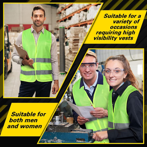 Màu xanh lá cây Tùy chỉnh cao có thể nhìn thấy VIS khả năng hiển thị cao phản xạ phản xạ an toàn vest 110g xây dựng đồng phục bảo hộ lao động warnneste - Product Image 5
