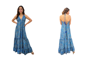 Vestido de seda acampanado de diseño vintage respetuoso con el medio ambiente, talla libre, sencillo, elegante, informal, estilo informal, cintura Natural, servicio OEM - Product Image 2