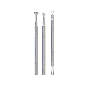 Lot de 3 poussoirs à cuticules en acier inoxydable japonais Instruments de beauté à lame tranchante Outils de soin des ongles - Product Image 1