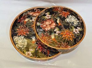 Bandeja de Servicio Encantadora de Madera y Esmalte Estampado para una Presentación Elegante en Eventos, Bandeja de Servicio Hecha a Mano de Alta Calidad - Product Image 2