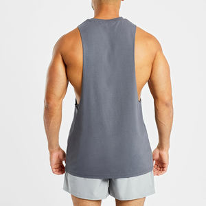 Chaleco Deportivo Ajustado de Punto 100% Algodón para Hombre, Camiseta sin Mangas con Logotipo Personalizado al por Mayor, Transpirable y Deportiva - Product Image 2