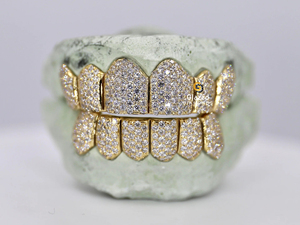 VVS Quality Diamond Grillz 6 Top & 6 Bottom Custom Hip Hop Grillz With 925 Starling <b>Silver</b> Iced Out Moissanite Grillz - Product Image 2