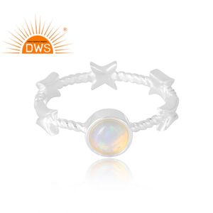 Latest Design 925 Sterling <b>Silver</b> Natural Ethiopian <b>Opal</b> Gemstone <b>Ring</b> Custom Jewelry For Women Gift For Her - Product Image 3