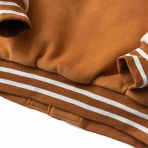 Chaqueta de béisbol universitaria con bordado de béisbol de cuero con parche de chenilla hecha profesional para hombres - Product Image 6