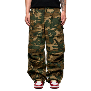 กางเกงยีนส์นักขี่จักรยานทรงตรงเข้ารูปปกติสไตล์ Y2K กางเกงทรงหลวมรัดรูปสำหรับผู้ชายพิมพ์ลายพรางออกแบบได้ตามต้องการ - Product Image 1