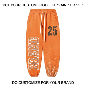 <b>Men</b> <b>Jogger</b> <b>Pant</b> 320 GSM Premium Cotton Fleece Orange Lightweight Eco-Friendly Streetwear Sweatpants OEM ODM - Product Image 1