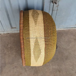 ตะกร้าทอแบบมีหลายสีทำด้วยมือตะกร้าสานจากหญ้าทะเลสไตล์แอฟริกัน - Product Image 1