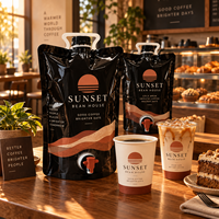Sacs à café personnalisés AT PACK avec bec verseur, pochettes en plastique souple pour emballage de boissons froides et autres boissons