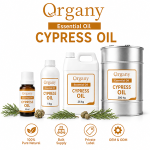 Aceite Esencial Puro de Ciprés Turco a Granel (Cupressus Sempervirens) Destilado al Vapor para Cosméticos, Venta al por Mayor, Marca Privada, OEM, Aromaterapia - Product Image 1