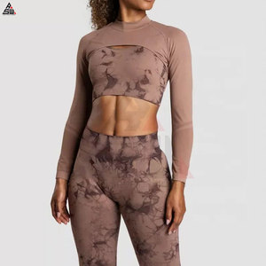 Conjunto de 2 Piezas de Ropa de Yoga para Mujer, Talla Grande, con Logotipo Personalizado en la Parte Delantera, Ligero, de Secado Rápido, Transpirable, de Alta Calidad, Servicio OEM - Product Image 3