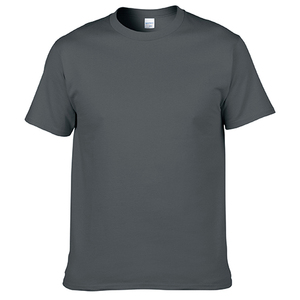 T-shirt en coton à col rond grande taille pour homme T-shirt uni en tricot et imprimé de logo 3D personnalisé avec impression unique - Product Image 5