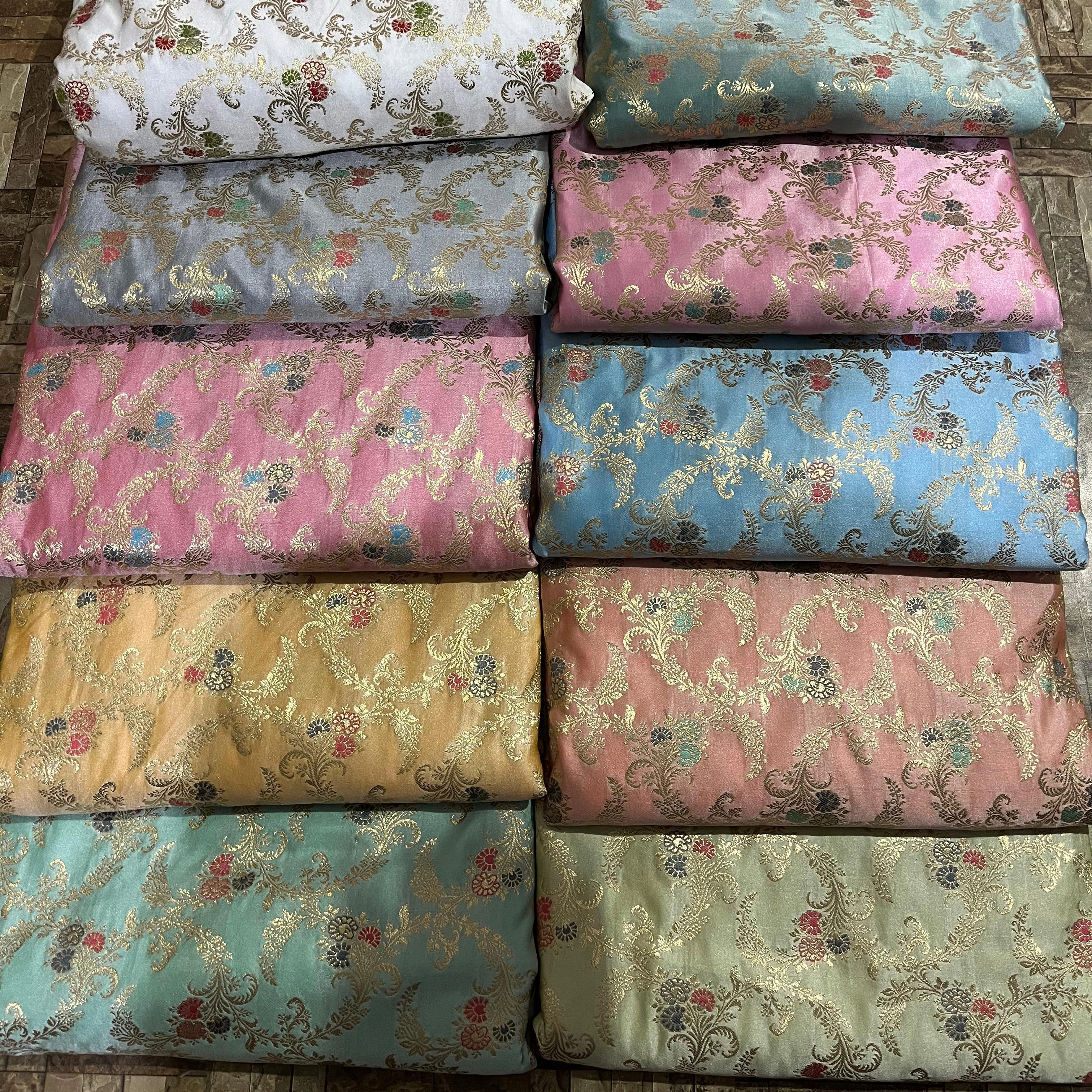 Premium Jacquard Silk Fabric Luxurious High Quality Textile Garments Upholstery Crafting Custom Wholesale Orders for Dresses