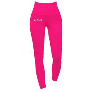 กางเกงเลกกิ้งออกกำลังกายผู้ชายแบบไร้ตะเข็บขายส่ง กางเกงโยคะพิมพ์โลโก้ได้ เอวยางยืด ความยาวปานกลาง ลายเรียบ - Product Image 1