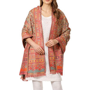 2022 New <b>Ethnic</b> Style Embroidery Embroidered <b>Scarf</b> Women Winter Versatile Thickened Warm Long <b>Shawl</b> - Product Image 2