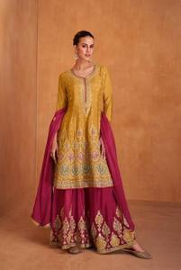 Nouveau Salwar Kameez en Organza Premium Lourd avec Séquences de Broderie pour Femmes, Vêtement Casual pour Mariage et Soirée - Product Image 2