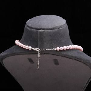 Ensemble de bijoux perlés faits à la main en argent sterling et or, perles d'eau douce blanches de 8 mm, qualité AAA, vintage, unisexe, pour anniversaire, fiançailles - Product Image 3