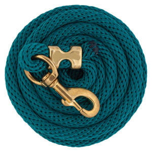 Corde de plomb durable en poly en laiton massif 225 Snap Teal Green Corde de plomb équestre solide et douce pour chevaux, 5/8 "de diamètre 8 pieds - Product Image 4