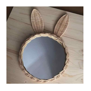 Miroir en rotin fait main Vietnam avec osier naturel, miroir décoratif en rotin pour décoration murale, style de maison, design d'intérieur - Product Image 3