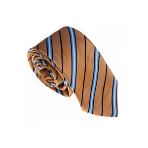 Yellow <b>Navy</b> Blue Italian <b>Tie</b> for Men Adult Standard Width Weaving Fabric One Size - Product Image 1