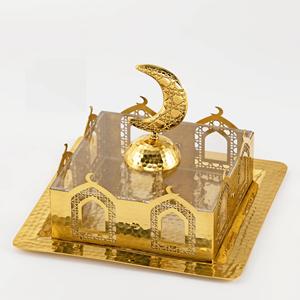 Elegante Decoración Metálica Árabe con Patrones Islámicos Tradicionales para Interiores de Hogares de Lujo - Product Image 2