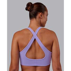 Soutien-gorge d'entraînement Stamina Yoga - Bralette sans armatures à bretelles imprimées Violet Ray avec extensibilité quadridirectionnelle - Product Image 2