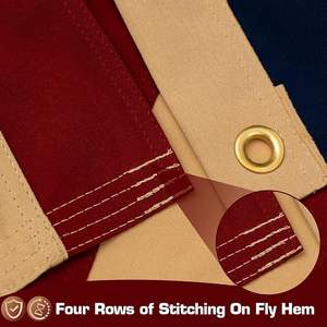 דגל וינטג' 3X5 רגל משנת 1776 של בטסי רוס, 100% כותנה, כוכבים רקומים, דגל אמריקאי צבוע בצבע תה, דגל חוץ עמיד במיוחד עם 13 כוכבים - Product Image 4