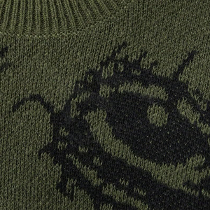 Venta al por mayor OEM de alta calidad de gran tamaño de peso pesado transpirable cálido suéter de punto suéteres de lana de los hombres de cuello redondo suéteres OEM - Product Image 5