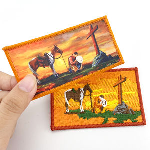 ผ้าทอลายทแยงเป็นมิตรต่อสิ่งแวดล้อมแผ่นปักโลโก้ตามสั่งของ2025 - Product Image 2