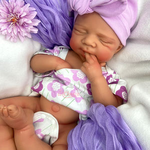 100% पूर्ण सिलिकॉन रीबोर्न बेबी डॉल ने जीवन के सो रहे लड़के गुड़िया को चित्रित किया - Product Image 3