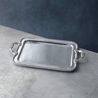 Langlebiges Metall-Handwerk Modernes Serviertablett mit Griffen für Hotels Hochzeiten Ramadan Elegante Häuser - Edelstahl Maßanfertigung