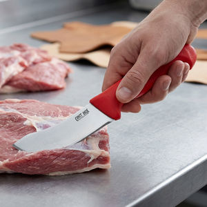 Cuchillo de Carnicero con Punta Curva Roja – Codificación de Color HACCP - Product Image 1